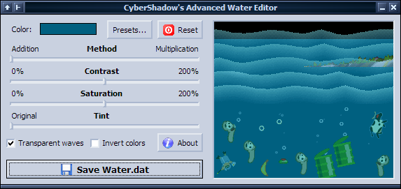 Water color editor screenshot